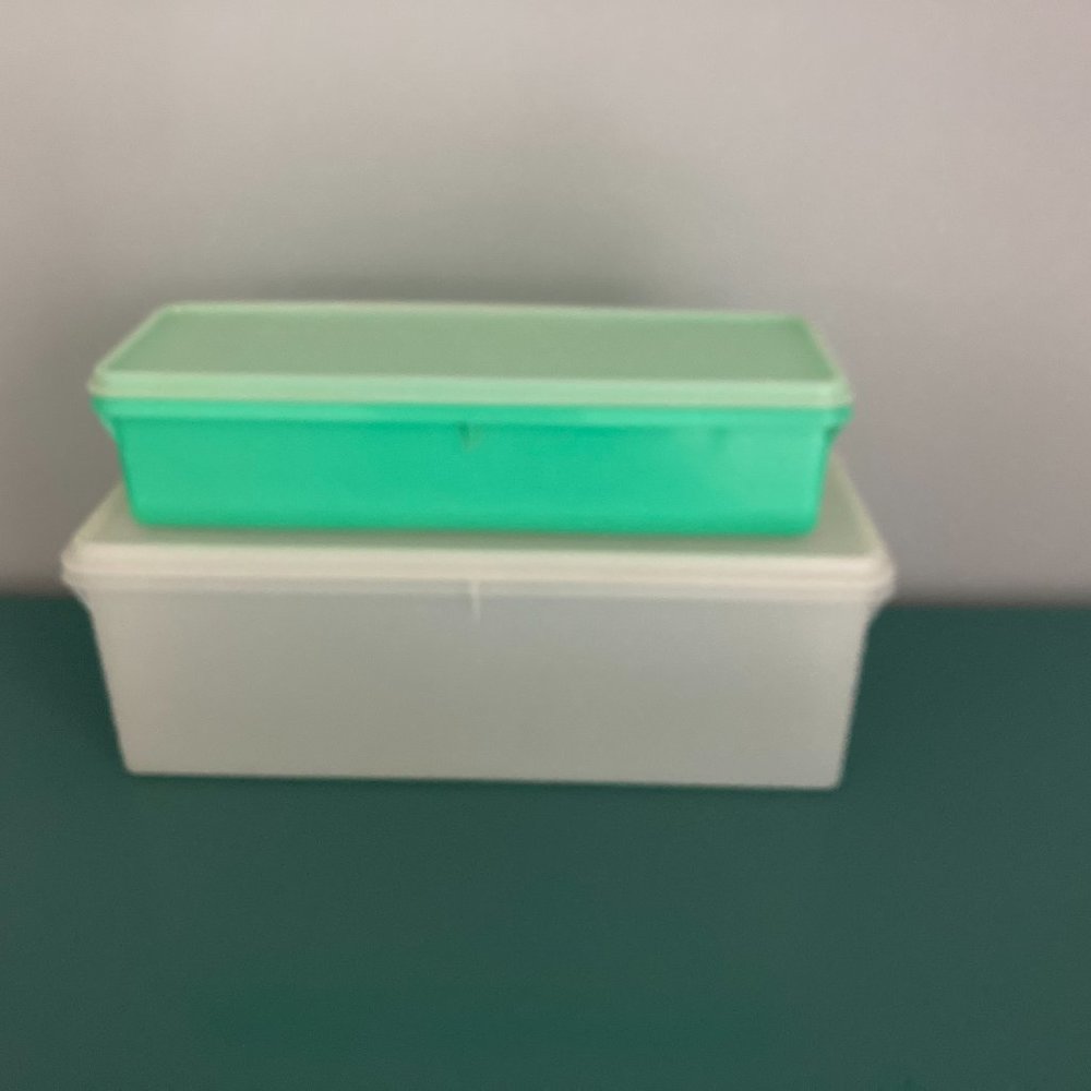 Tupperware Set of Two Containers Celery Crisper & Bread Keeper